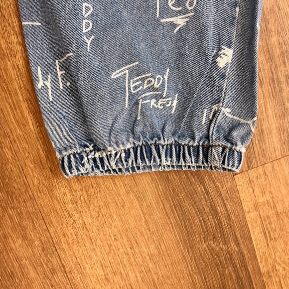 Teddy Fresh Denim Light Wash Jogger Jeans Sz L - Picture 11 of 12